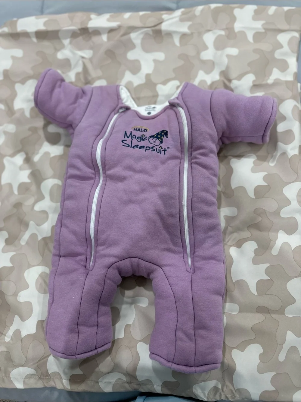 Halo Magic Sleepsuit in Lavender with White Trim